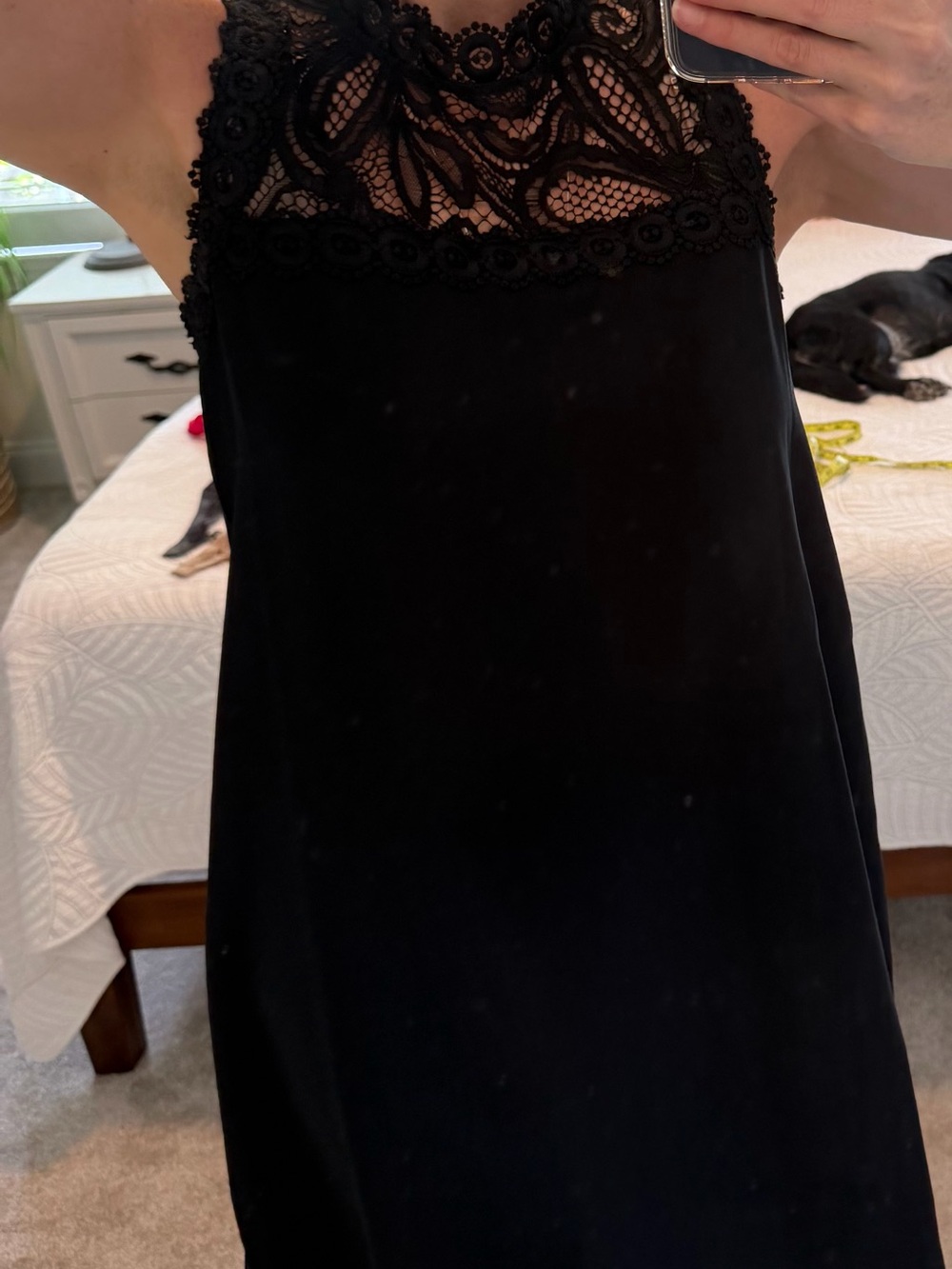 Lilly Pulitzer Black Dress with Lace Yoke